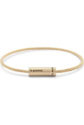 11g Brushed Yellow Gold Cable Bracelet