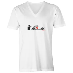 2XL White Datsun 240z - Mens V-Neck Tee - WAREHOUSE