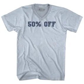 50% OFF Adult Tri-Blend V-neck T-shirt