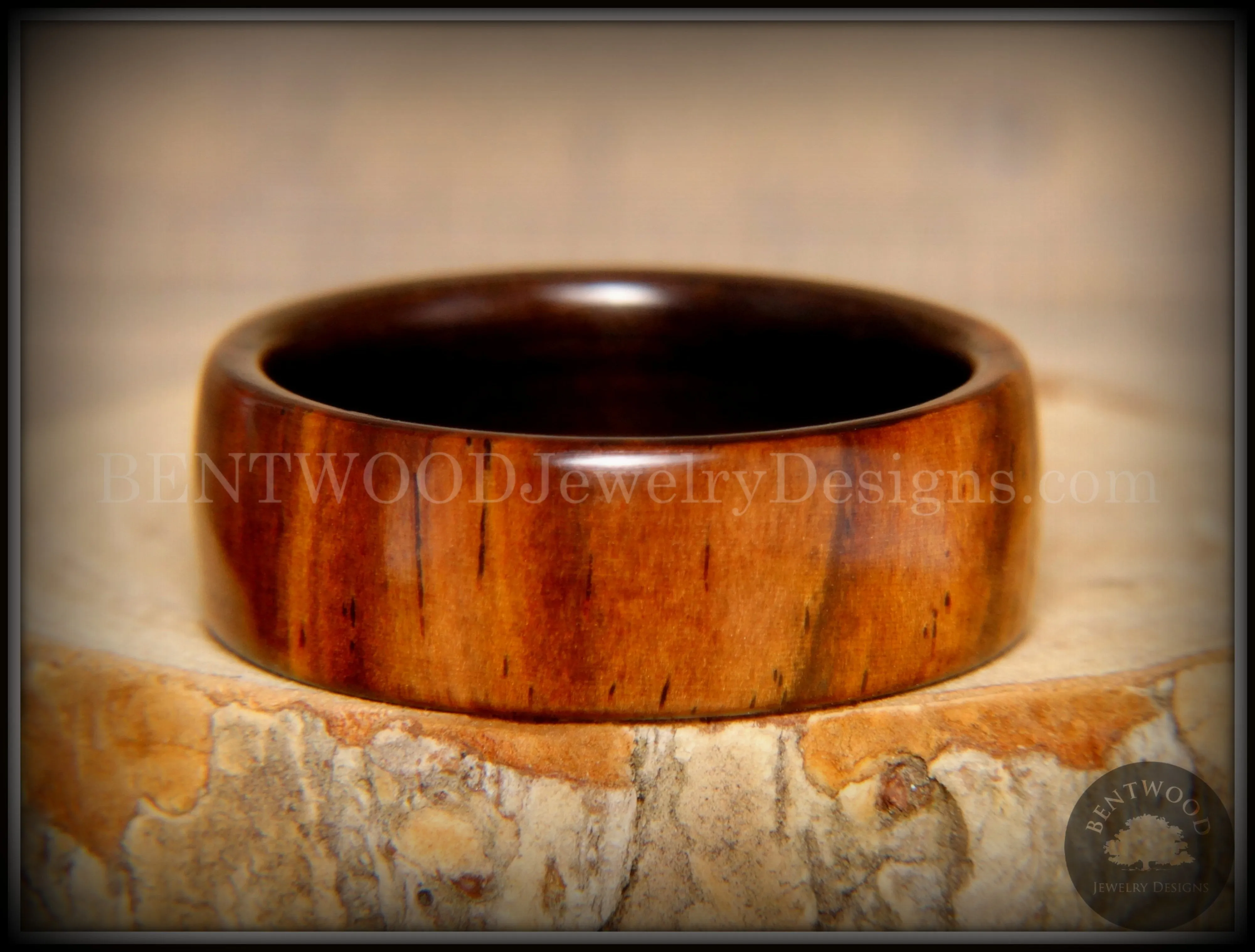 Bentwood Ring - Desert Ironwood on Ebony Core Wood Ring