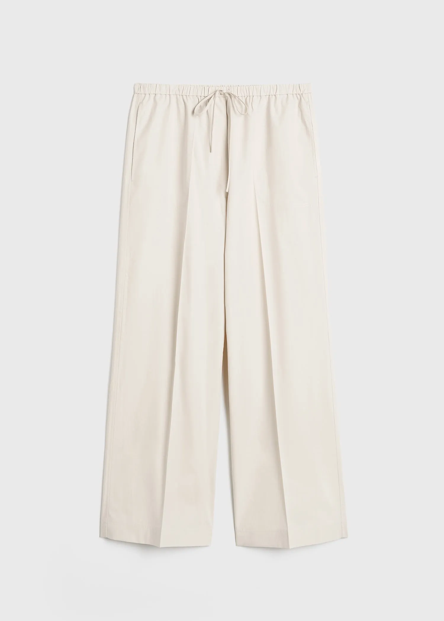 Cotton drawstring trousers stone