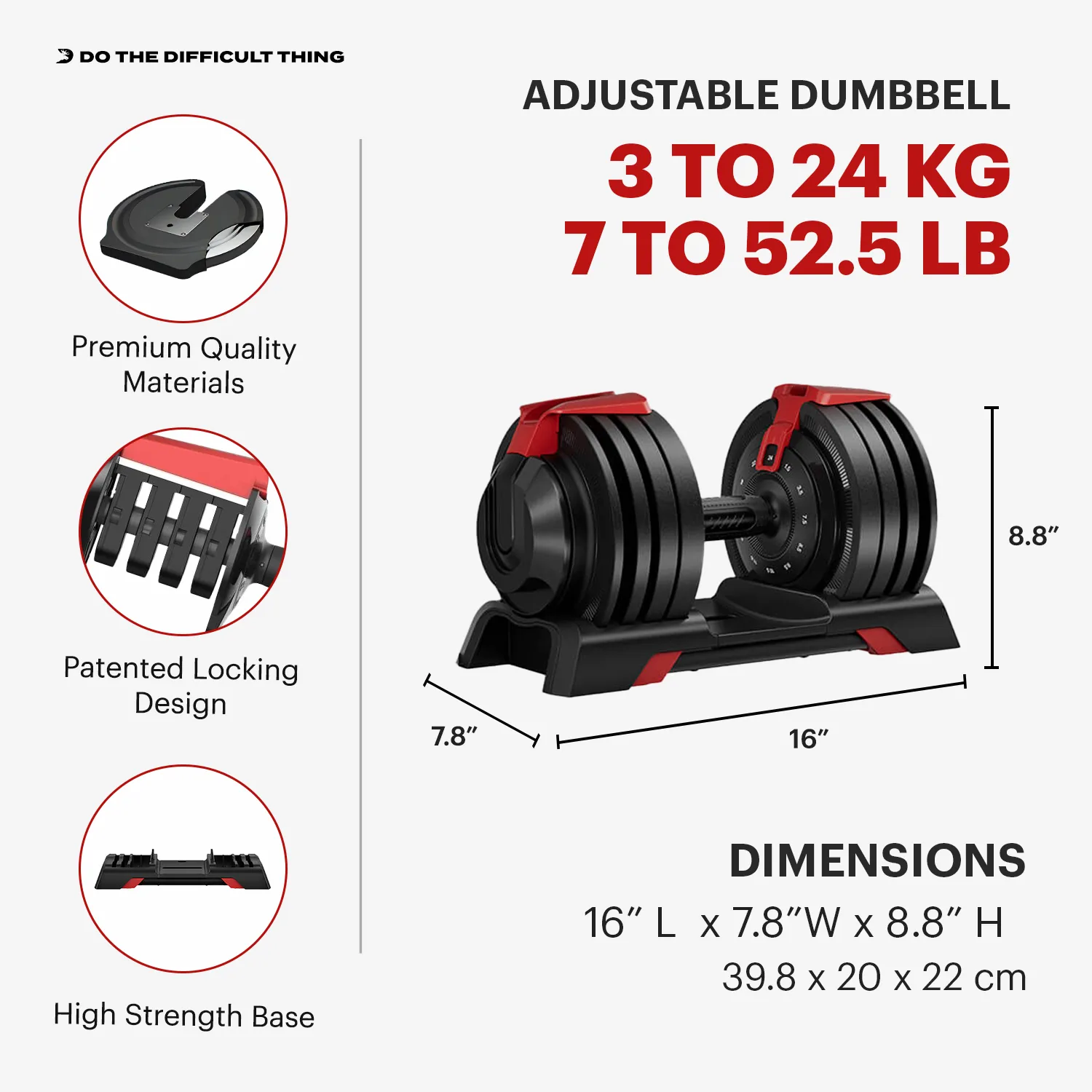 DMoose 52.5 lb Adjustable Dumbbell