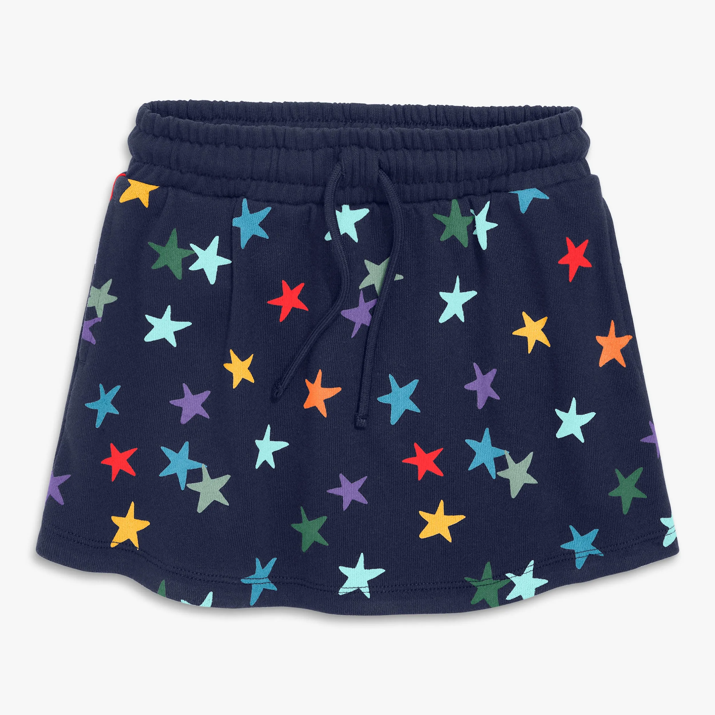 Drawstring pocket skort in confetti stars