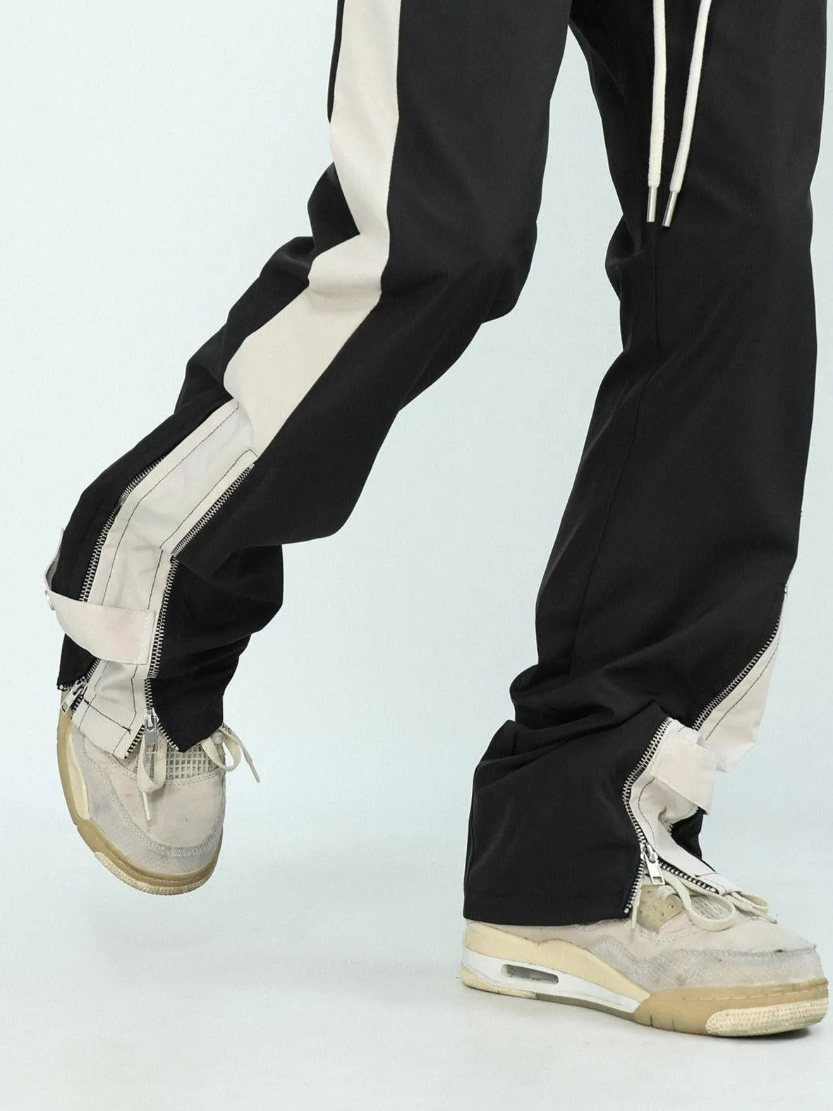 Drawstring Side Contrast Pants