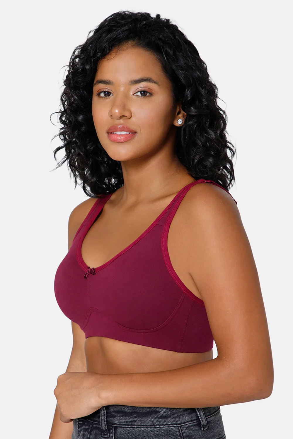 High Coverage Non-Wired Non-Padded Back Closure Intimacy T-Shirt Bra  - DEFT