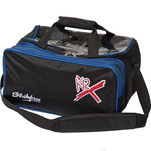 KR Strikeforce Royal Flush Double Tote Bowling Bag Royal/Black