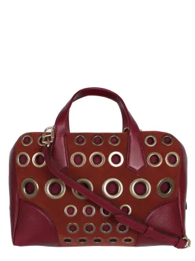 Le Coussin Boston Eyelet Bag, Havana