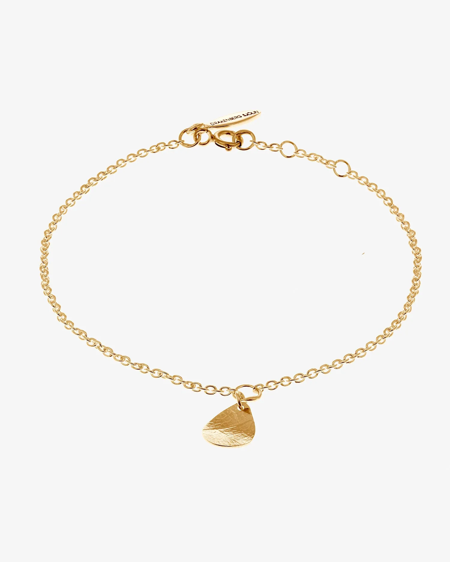 Leaf drop bracelet gold