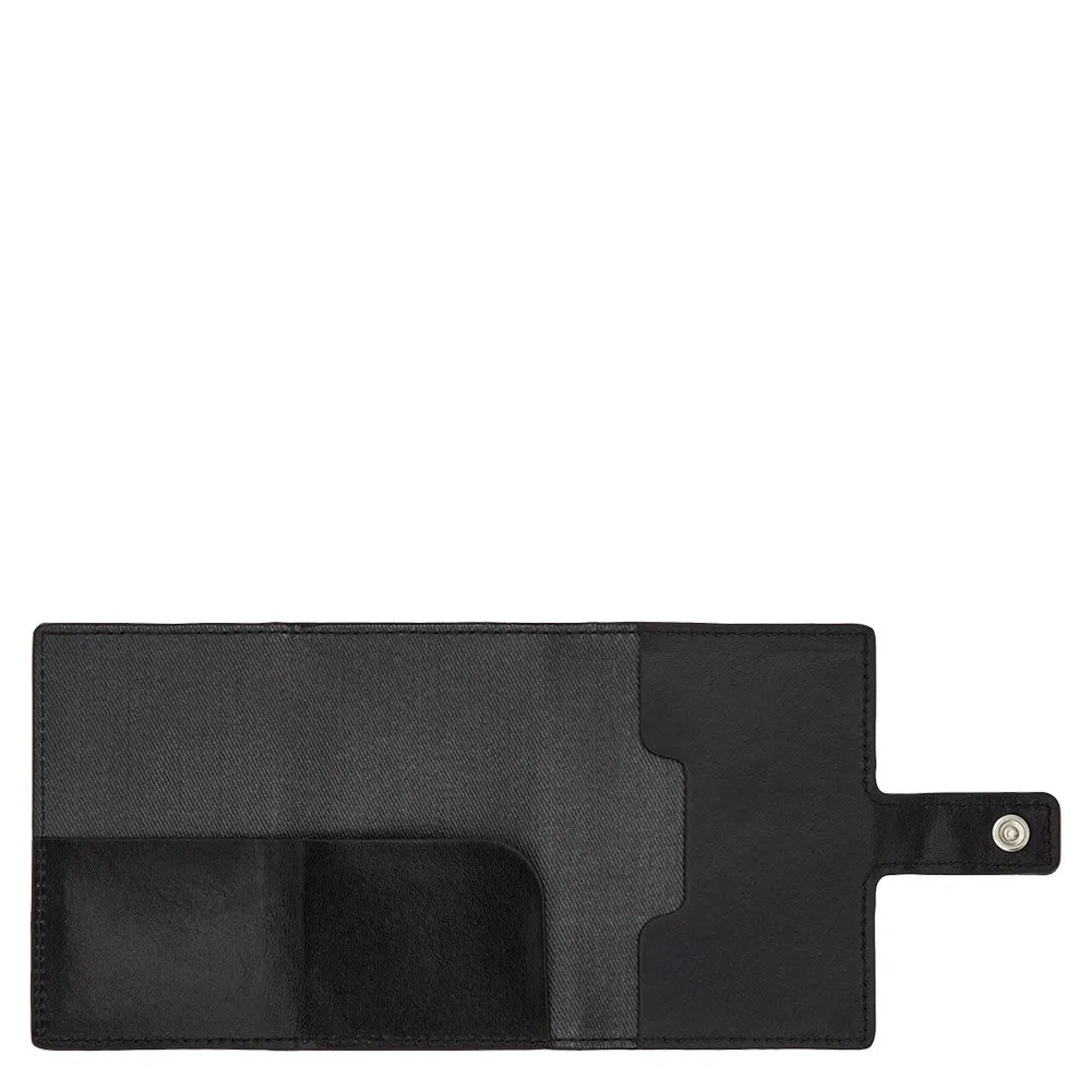 Porta Carte con Clip THE BRIDGE linea Story in Pelle Nera con RFID