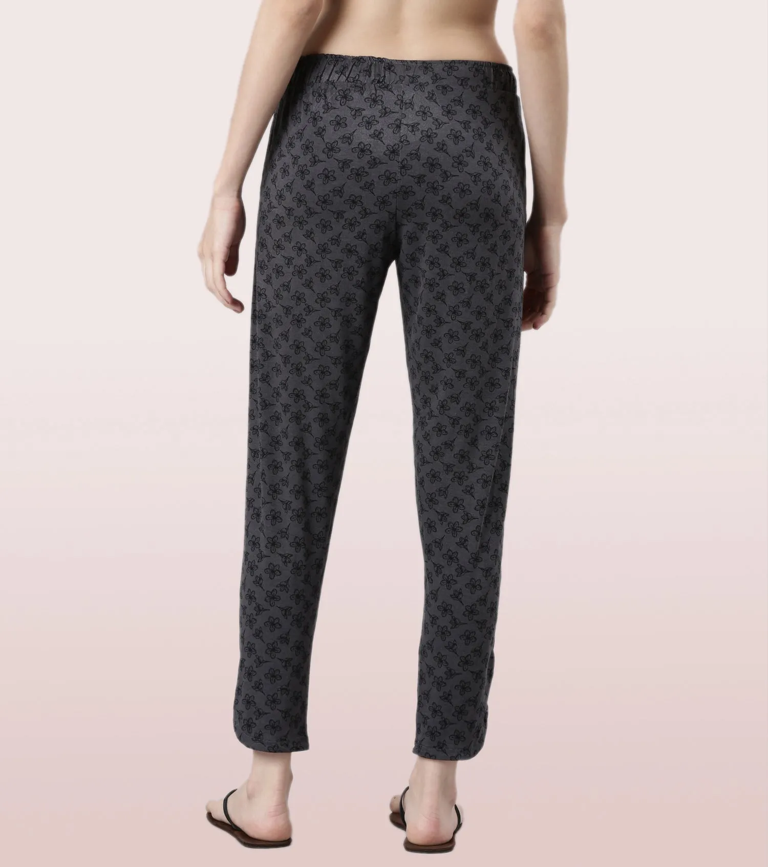 Shop-In Pants - Tapered Lounge Pants With Self Fabric Drawstring With Metal Ends | E048