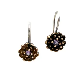 Single Disc Encrusted Earrings, Alexandrite