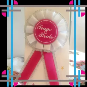 TEAM BRIDE ROSETTE BADGE