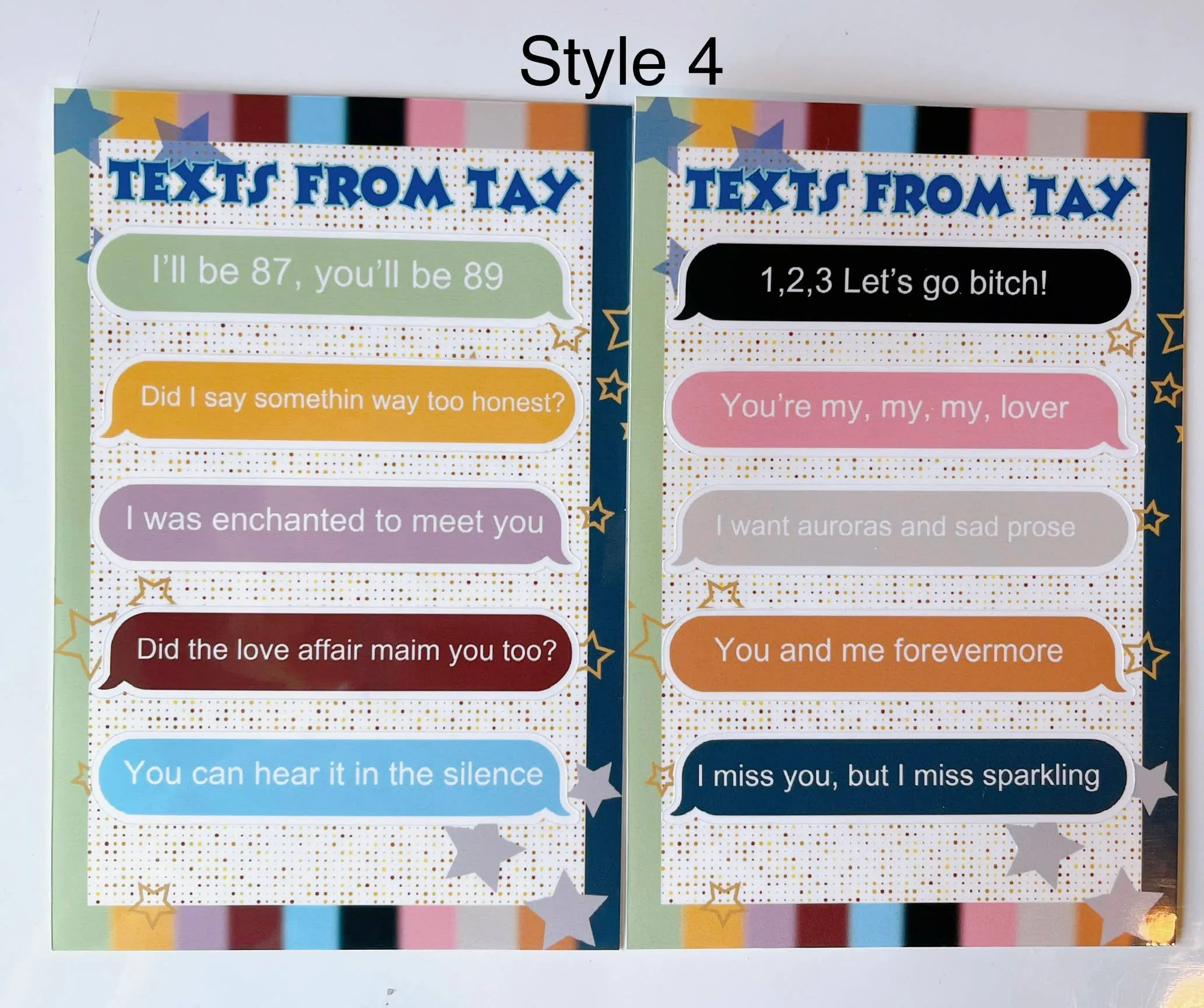 Texts from Tay-2 sheets per pack/10 stickers/5 styles